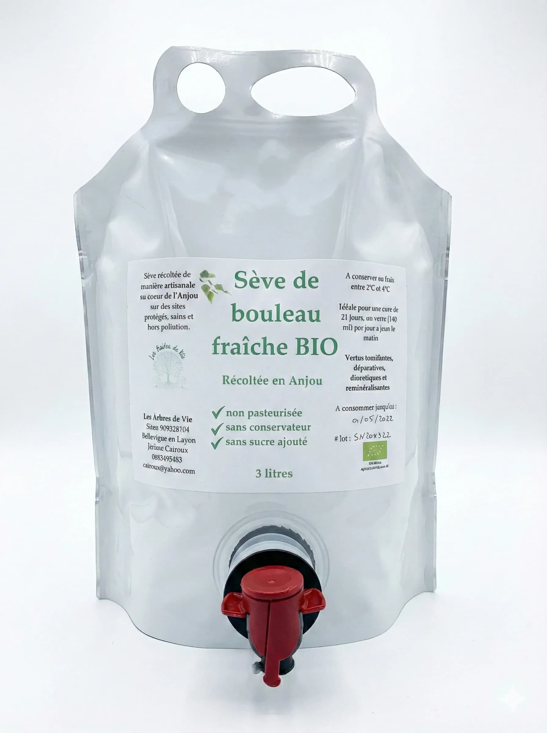 Sève de Bouleau Fraîche — Sève de Bouleau bio Les Arbres de Vie